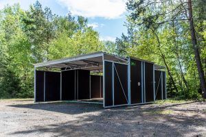 Fahrbare Weidehütte