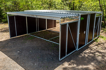 Fahrbare Weidehütte