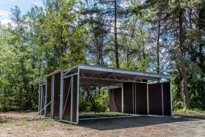 Fahrbare Weidehütte